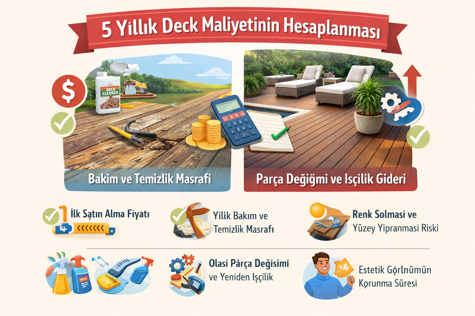 5 yıllık deck maliyet hesabı infografiği