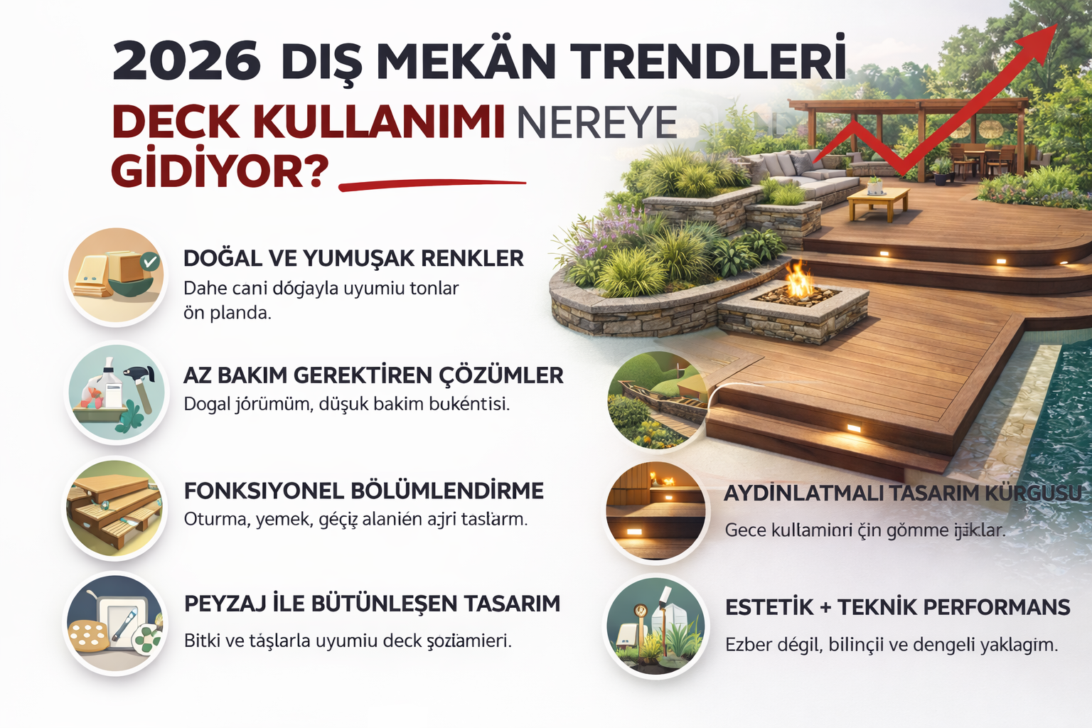 2026 dış mekan deck trendleri infografiği